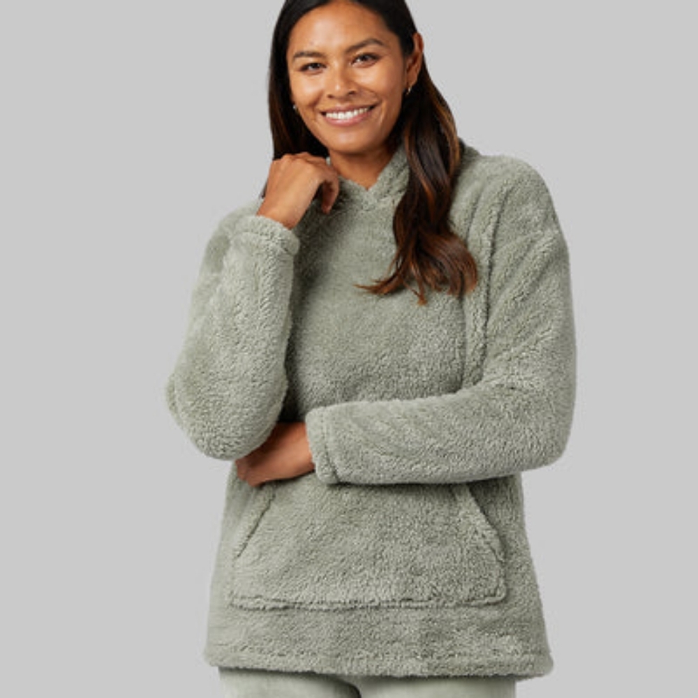 32 degrees women's soft sherpa pullover hoodie. Large